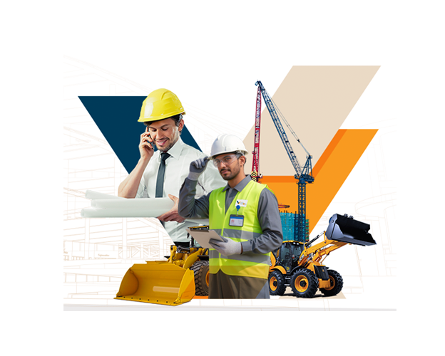 فريق عمل هندسي يناقش مخططات معمارية في مكتب حديث.