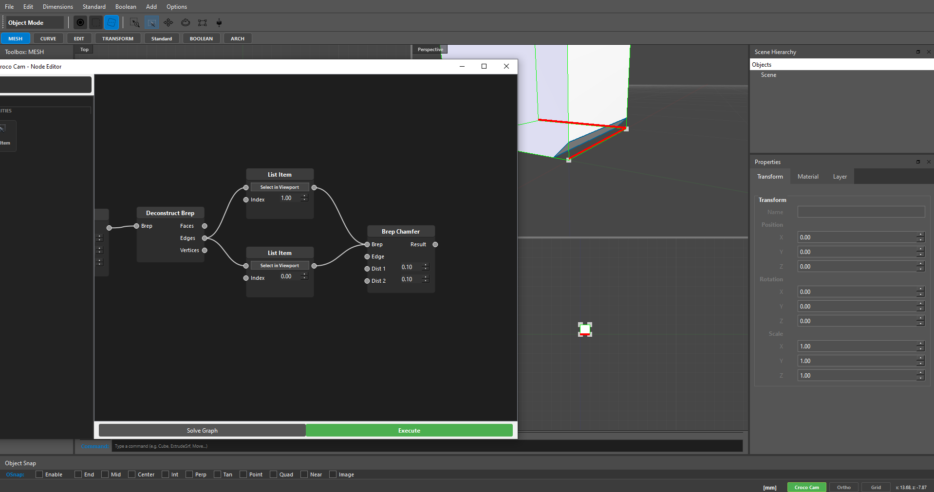 Node-based drawing inside Croco Cad